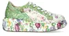 Laura Vita Damen Sneaker Pailletten floral Ornament Plateau Produktbild-Vorschau 3