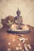 Buddha mit Teelicht 22cm Deko-Statue Deko-Figur Produktbild-Vorschau 2