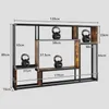 Puluomis Wandregal mit RGB Beleuchtung 120cm MDF Holzplatte Produktbild-Vorschau 7