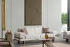 Hellgraue Sitzgarnitur Moderne Polster Stoff Couch Textil Produktbild-Vorschau 6