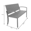 CASARIA® Gartenbank Wetterfest Polyrattan UV-beständig Produktbild-Vorschau 6