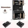 A diagram showing the dimensions of a black cabinet with measurements. Podgląd zdjęcia produktu