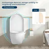 A toilet in a bathroom setting, with marketing text and graphics highlighting product features. Náhled obrázku produktu