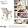 Chaise MARILYN Effet velours style scandinave - taupe/or, Voir les images du produit 7