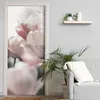 Türtapete selbstklebend | 200 x 90 cm Zarte rosa Tulpen, Produktbild-Vorschau 1