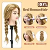 Oefenhoofd voor Haarstyling - 80% Echt Haar - 66-71 cm Productafbeelding-voorbeeld 3