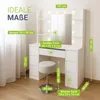 Juskys Schminktisch Malia und Hocker Tonia mit LED, 7 Produktbild-Vorschau 5