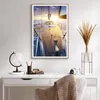 Gerahmtes Poster - Rahmen in heller Eiche - Segelboot Meer Produktbild-Vorschau 6