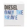 A white box with the Diesel Only The Brave fragrance name printed on it. Podgląd zdjęcia produktu