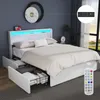 OYAJIA 140 cm x 200 cm Polsterbett LED-Beleuchtung Produktbild-Vorschau 1