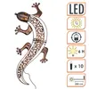 Solar Wandbild Gecko in bronze mit 10 LED - 69 x 36 cm - Produktbild-Vorschau 3