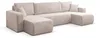 VENASI Wohnlandschaft mit Schlaffunktion Luna U, Beige Produktbild-Vorschau 3
