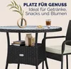 CASARIA® Tavolo Rotondo da Giardino Polyrattan Ø 80 Piano Anteprima dell’immagine prodotto 7