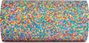 A cylindrical foam roller with a colorful, speckled pattern. Voir les images du produit