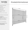 Product information and dimensions for a retractable awning. Náhled obrázku produktu