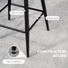 HOMCOM 2er-Set Barhocker in Bouclé-Wolloptik, 65 cm Produktbild-Vorschau 6