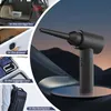 A collage of images showing a black air blower in different storage locations, with a large image of the product in the center. Náhled obrázku produktu