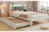 Holzbett 120x200 cm mit Ausziehbett 90x190 cm, weißes Produktbild-Vorschau 15