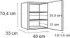 Optifit Hängeschrank Rurik986 BxTxH 40 x 34,9 x 70,4 cm Produktbild-Vorschau 4