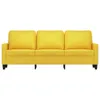 vidaXL Canapé 3 places jaune clair 180 cm Tissu Voir les images du produit 9