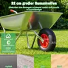 Brouette COSTWAY en métal galvanisé, roues en caoutchouc de Voir les images du produit 6