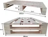 Lermowood Palettenbett M2 90 x 200 cm Natur, Erhöhte Produktbild-Vorschau 3