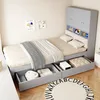 Flieks Jugendbett 90x200cm mit Led und Steckdose, Holzbett Produktbild-Vorschau 4