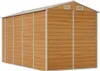 vidaXL Szopa ogrodowa Jasnobrązowa 191x385x198 cm Stal Podgląd zdjęcia produktu 1