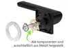 An exploded view of a door handle mechanism, showing its internal components. Produktbild-Vorschau