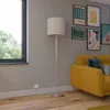 Lindby Stehlampe Everly, weiß, Textil, 166 cm hoch, E27 Produktbild-Vorschau 4