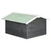 Roboter-Rasenmäher Garage 72x87x50 cm Grau Weiß Tannenholz Produktbild-Vorschau 5