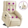 The Living Store Massagesessel mit Aufstehhilfe Creme Stoff Produktbild-Vorschau 3
