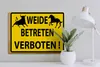 Holzschild Warnung Betreten der Weide verboten, 40 x 30 cm, Produktbild-Vorschau 4