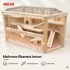 Melko Clapier pour petits animaux Cage en bois pour Voir les images du produit 9