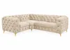 Ecksofa Moet L-Form beige 202x262 cm groß – Wohnlandschaft Produktbild-Vorschau 2