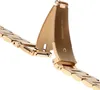 A close-up shot of a rose gold watch clasp and bracelet. Produktbild-Vorschau
