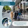 Fauteuil roulant pliable Mobiclinic assise 46 cm frein à Voir les images du produit 4