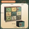 Cassettone da 100 cm - con 9 cassetti e maniglie nere, Anteprima dell’immagine prodotto 3