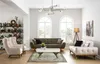 Klassische Sofa 2 Sitz Design Wohnzimmer Polster Holz Leder Produktbild-Vorschau 4
