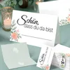 50 Tischkarten Schön dass du da bist Floral, Rose Love Produktbild-Vorschau 1