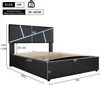 Flieks Polsterbett 90x200cm mit LED, Boxspringbett Produktbild-Vorschau 7