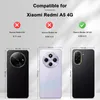A size chart comparing the dimensions of three different Xiaomi Redmi phone models, indicating compatibility for the Xiaomi Redmi A5 4G. Podgląd zdjęcia produktu