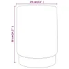 vidaXL Hocker Hellgrau und Golden Samt 28 x 36 cm Produktbild-Vorschau 5