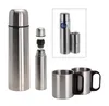 Caraffa thermos in acciaio inox da 1 litro con 2 tazze Anteprima dell’immagine prodotto 1