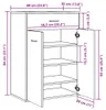 vidaXL Armoire à chaussures imitation vieux bois 60x35x84 Voir les images du produit 8