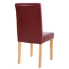 A single red-brown dining chair with light wooden legs, shown from the back. Náhled obrázku produktu