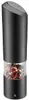 A black electric salt and pepper grinder filled with peppercorns. Produktbild-Vorschau