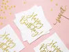 Tovaglioli Happy Birthday 33x33cm 20 pezzi, bianco/oro Anteprima dell’immagine prodotto 4