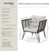 Lot de fauteuils de jardin en résine tressée SUNDO - Lot de Voir les images du produit 6