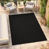 Tapiso Outdoor Teppich MONO Modern Schwarz Indoor/Outdoor  Produktbild-Vorschau 1